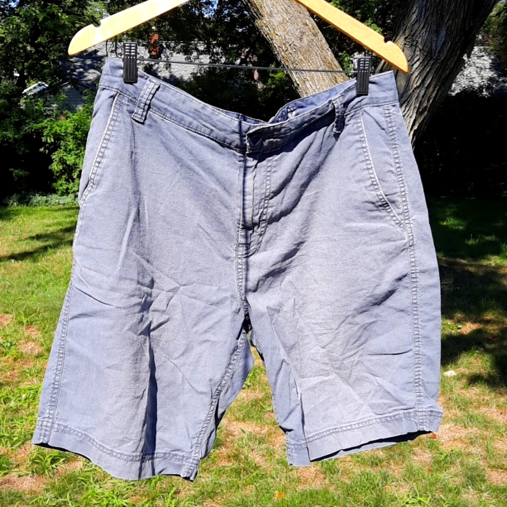 Old navy men's blue shorts, linen cotton blend